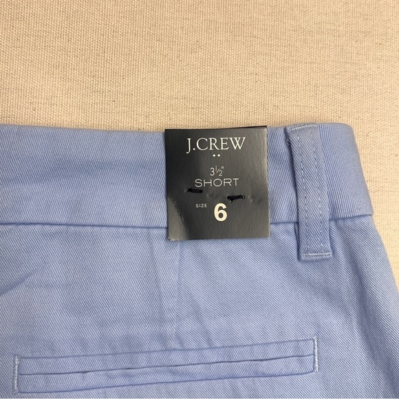 J CREW Brand New 3 ½” Women’s Chino Shorts — size 6 — Pale Chambray Blue NWT - Picture 4 of 7